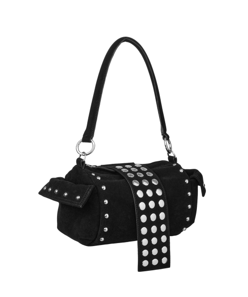 TWO-WAY STUD MINI BAG IN BLACK