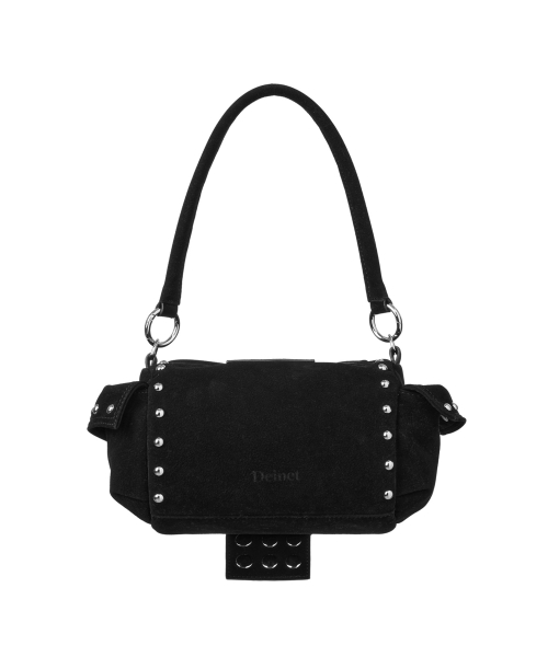 TWO-WAY STUD MINI BAG IN BLACK
