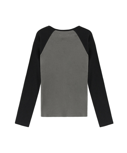 W Raglan Long Sleeve, Black