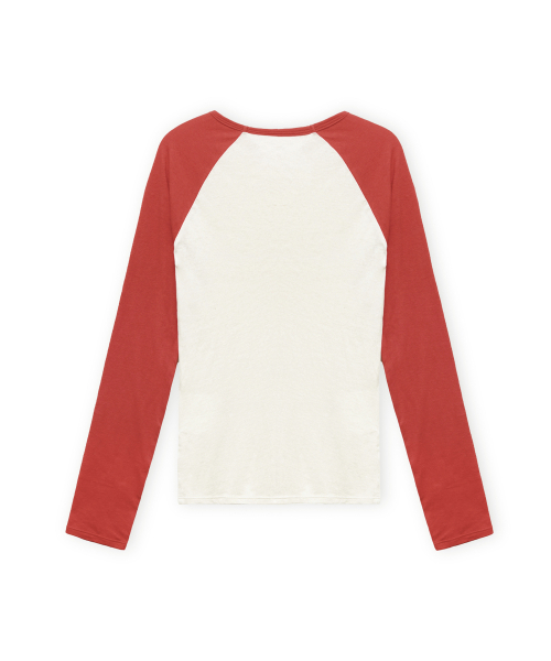 W Raglan Long Sleeve, Red