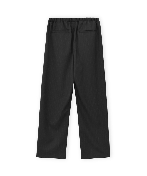 Wool Easy Pants, Black Stripe