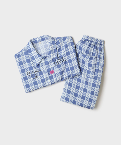 KYOBO BOOK CENTRE Long-Sleeve Pajamas (Blue)_SPPPG4TU05