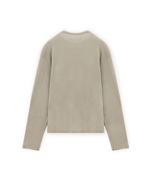 Cashmere Cut Off Long Sleeve, Beige