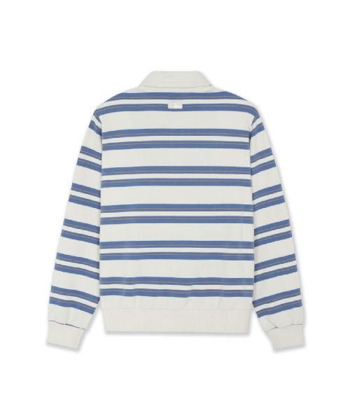 Basic Stripe Collar Button Sweatshirts