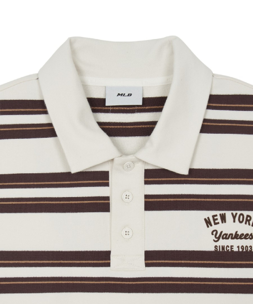 Basic Stripe Collar Button Sweatshirts
