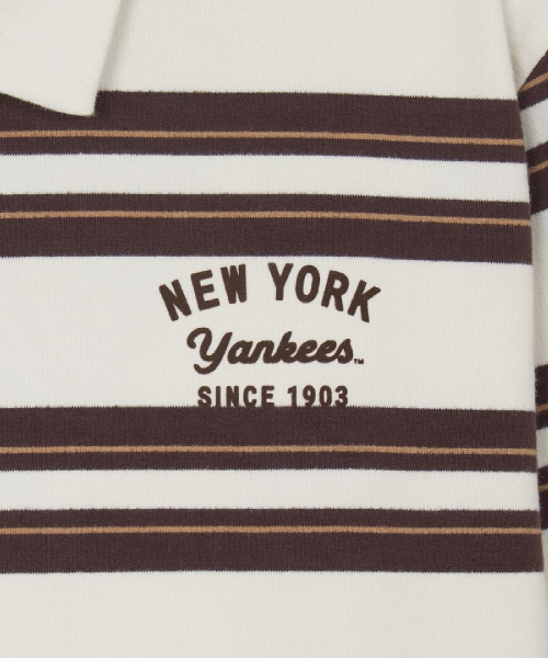 Basic Stripe Collar Button Sweatshirts