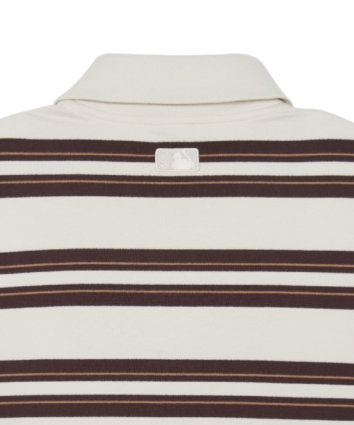 Basic Stripe Collar Button Sweatshirts