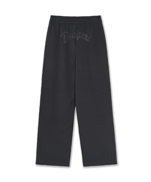 Womens Varsity Vintage Hip Lettering Brushed Semi Wide Pants