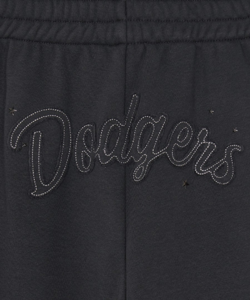 Womens Varsity Vintage Hip Lettering Brushed Semi Wide Pants