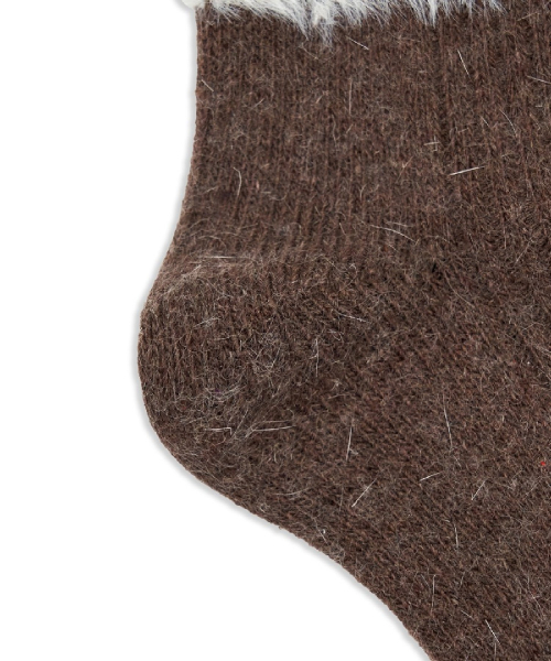 Fluffy Stripe Crew Socks