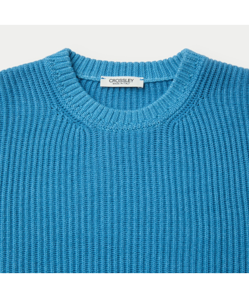 CROSSLEY DYED EXTRAFINE MERINOS WOOL SWEATER SOWAW26001BUL
