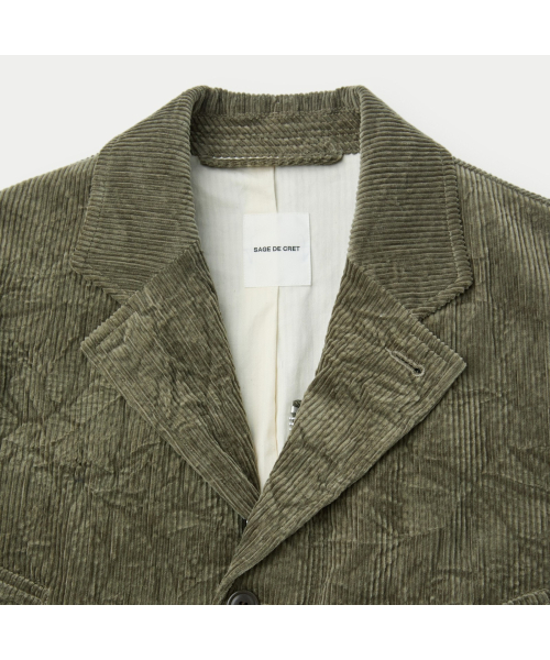 SAGE DE CRET CODUROY CRINKLE WORK JACKET SVUAW26255KHX