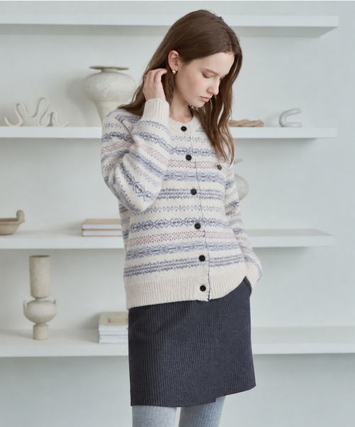 Angora Knit Cardigan J1KT729B