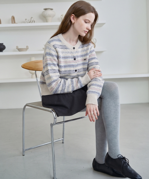 Angora Knit Cardigan J1KT729B