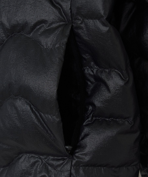WomenS Gorpcore Wave Quilt Hood Light Down Jkt