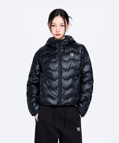 WomenS Gorpcore Wave Quilt Hood Light Down Jkt