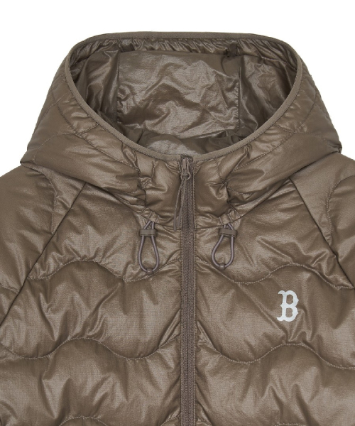 WomenS Gorpcore Wave Quilt Hood Light Down Jkt