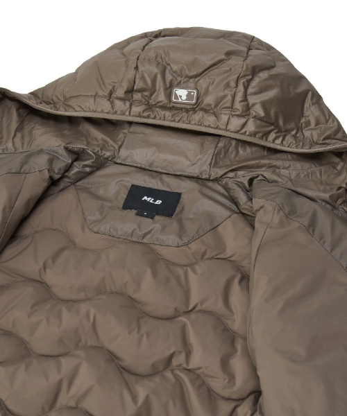 WomenS Gorpcore Wave Quilt Hood Light Down Jkt