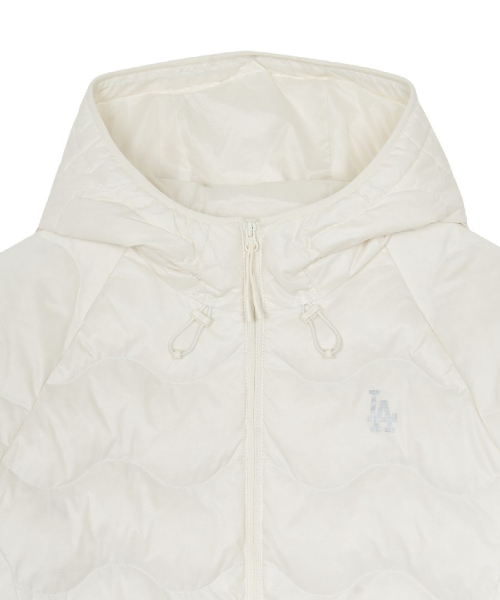 WomenS Gorpcore Wave Quilt Hood Light Down Jkt