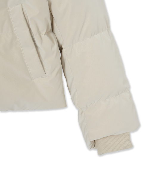 WomenS Matt Glossy Crop Down Jkt