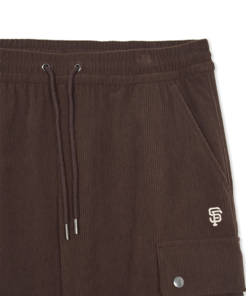 Vintage Corduroy Cargo Wide Pants
