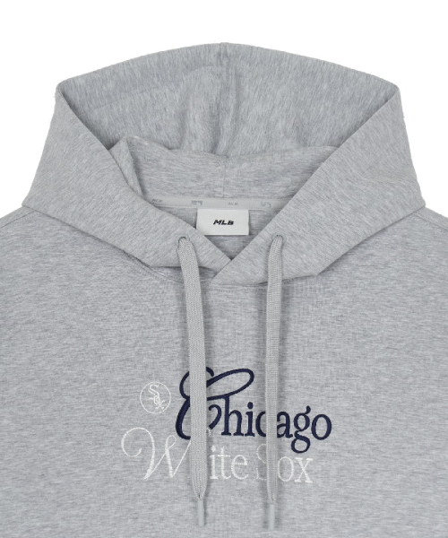 BASIC SERIFF BIG LETTERING LOGO HOODIE