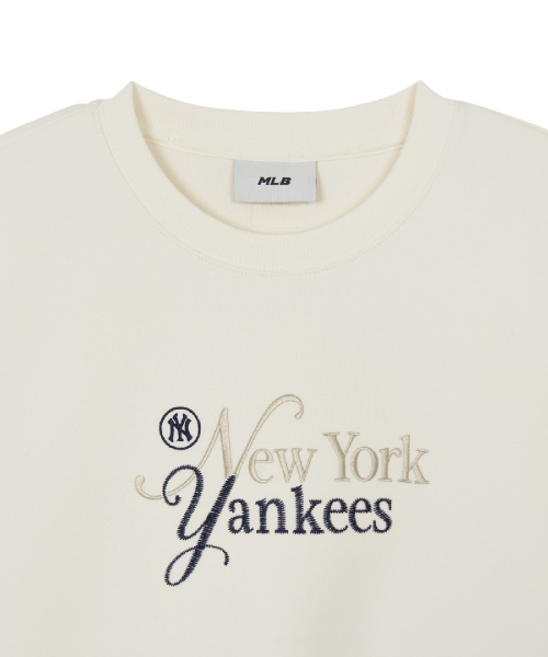 WOMENS BASIC SERIFF BIG LETTERING LOGO SWEATSHIRTS