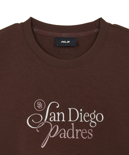 WOMENS BASIC SERIFF BIG LETTERING LOGO SWEATSHIRTS