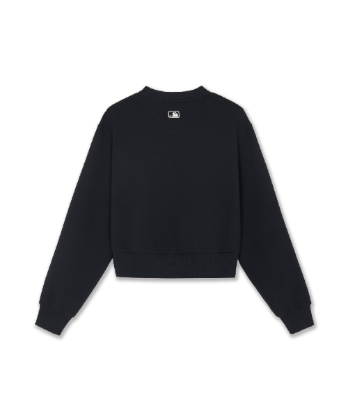 WOMENS BASIC SERIFF BIG LETTERING LOGO SWEATSHIRTS