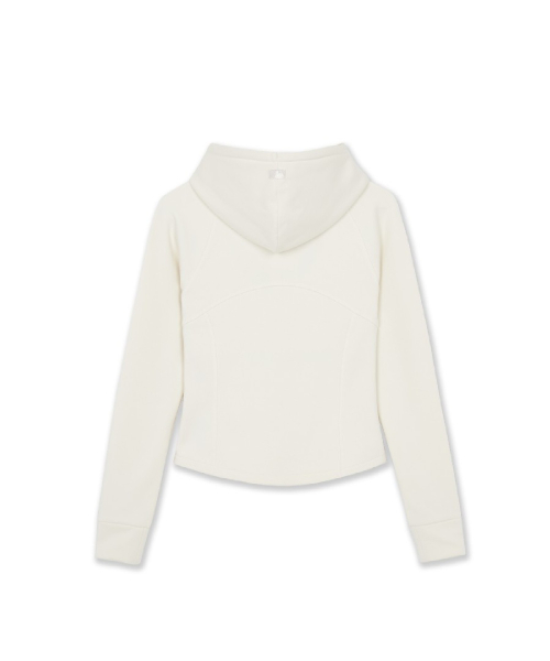 WomenS Basic Sportive Seam Hood Zip Up