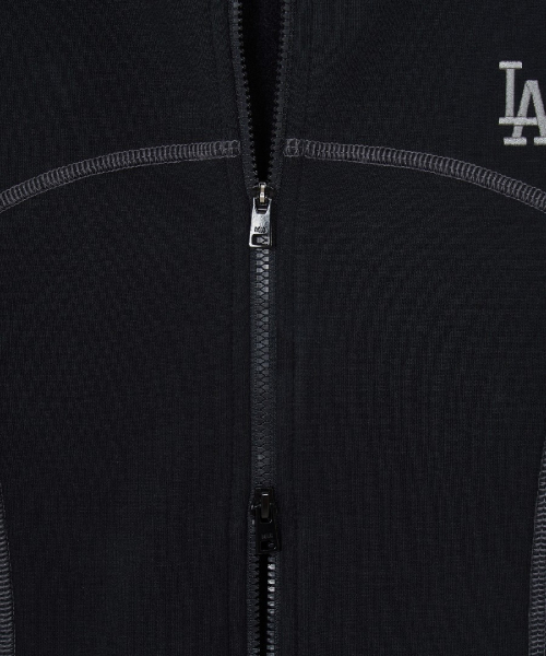 WomenS Basic Sportive Seam Hood Zip Up