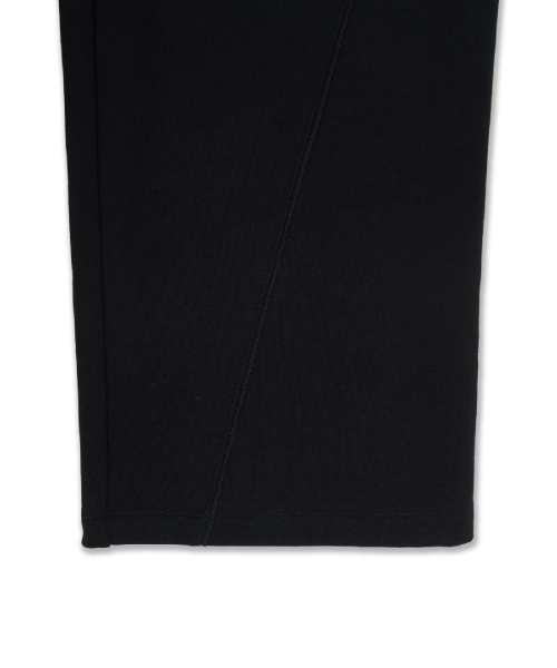 Womens Basic Small Logo Lace Brushed Semi Wide Pants