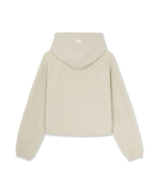 WomenS Basic Sportive Fleece Crop Hoodie