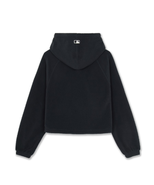 WomenS Basic Sportive Fleece Crop Hoodie