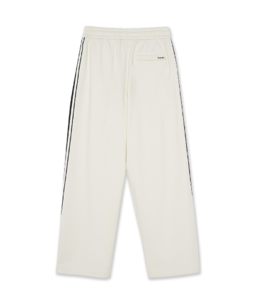 Basic Small Logo Brushed Wide Curved Track Pants
