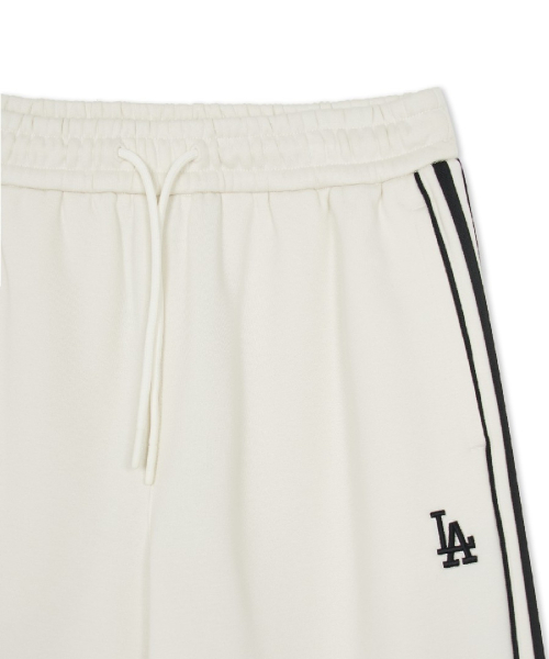 Basic Small Logo Brushed Wide Curved Track Pants