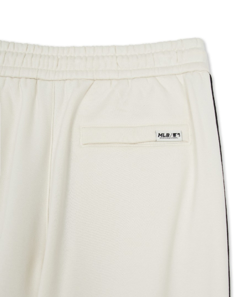 Basic Small Logo Brushed Wide Curved Track Pants