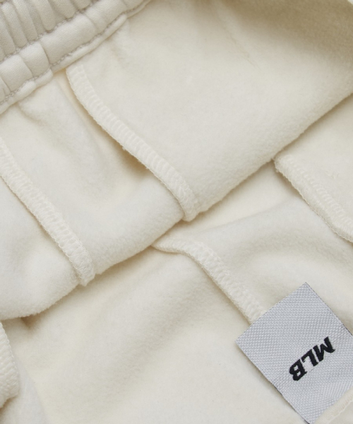 Basic Small Logo Brushed Wide Curved Track Pants