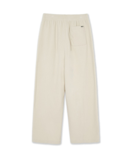 BASIC SMALL LOGO FLEECE STITCH WIDE PANTS