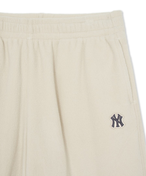 BASIC SMALL LOGO FLEECE STITCH WIDE PANTS