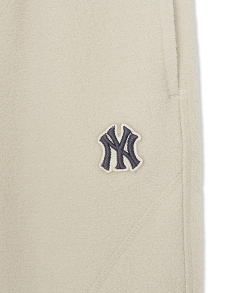 BASIC SMALL LOGO FLEECE STITCH WIDE PANTS