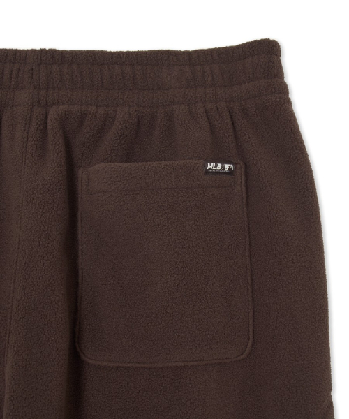 BASIC SMALL LOGO FLEECE STITCH WIDE PANTS
