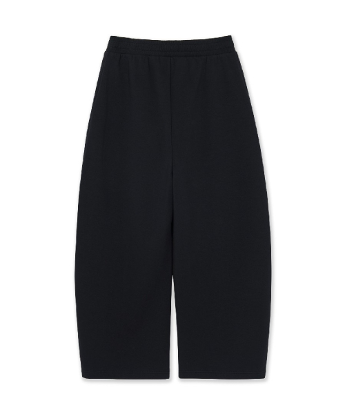 BASIC SMALL LOGO BRUSHED CURVED WIDE PANTS