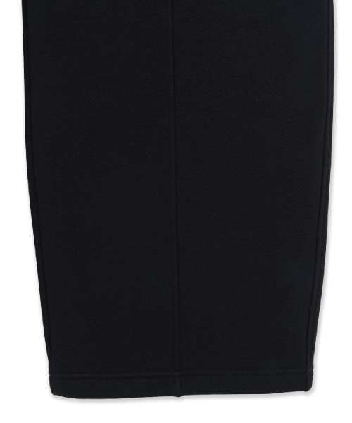 BASIC SMALL LOGO BRUSHED CURVED WIDE PANTS