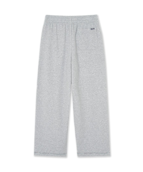 Basic Small Logo Brushed Wide Pants