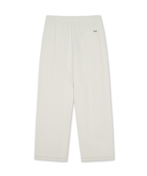 Basic Small Logo Brushed Wide Pants