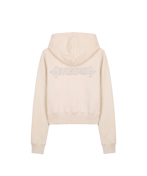 엠블럼 글리터 후드집업_크림 Emblem Glitter Hood Zip-Up_Cream
