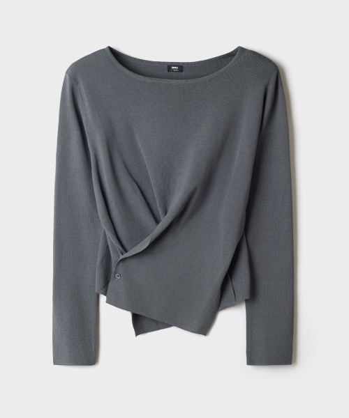 Wrap Button Knit_SPKWG49W07