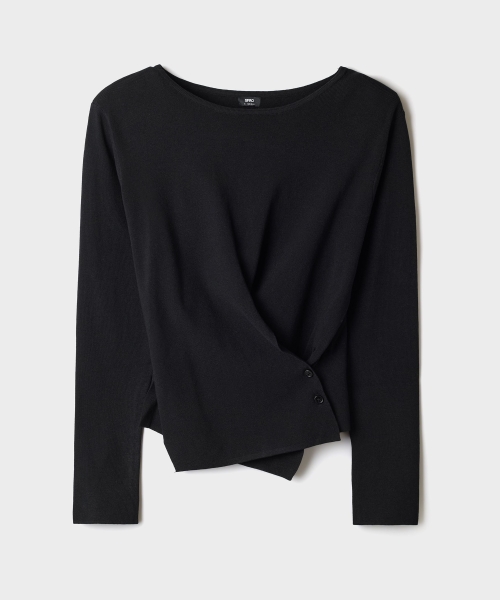 Wrap Button Knit_SPKWG49W07