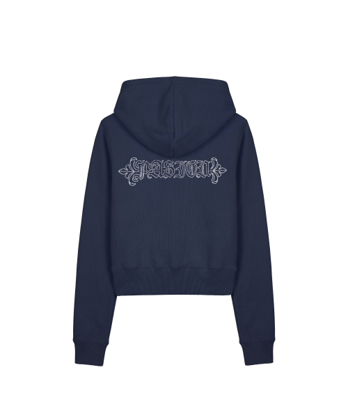 엠블럼 글리터 후드집업_네이비 Emblem Glitter Hood Zip-Up_Navy